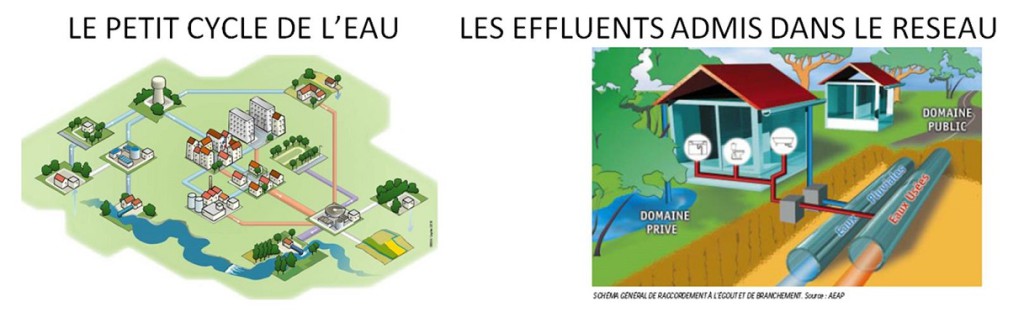 Le cycle de l'eau et les effluents dans le réseau